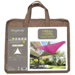 Toile Solaire 2x2x2m Curacao Taupe Hespéride 6 Toile Solaire 2x2x2m Curacao Taupe Hespéride -NAHAN Jardin Magasin toile solaire 2x2x2m luxe hesperide curacao taupe 2