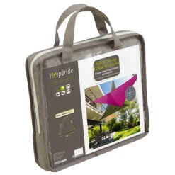 Toile Solaire 4x4x4m Curacao Taupe Hespéride -NAHAN Jardin Magasin toile solaire 4x4x4m luxe hesperide curacao taupe 3