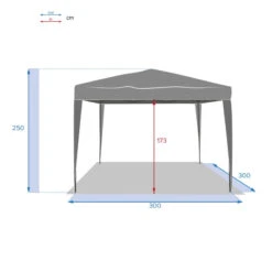 Tonnelle Pliante Carrée Hespéride 3x3m Easy Up Gris Ardoise -NAHAN Jardin Magasin tonnelle pliante hesperide 3x3m easy up gris ardoise 5