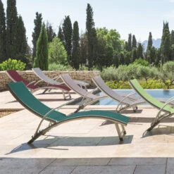 Transat Samba Pliable Et Empilable Bordeaux Hespéride -NAHAN Jardin Magasin transat samba bordeaux hesperide 6