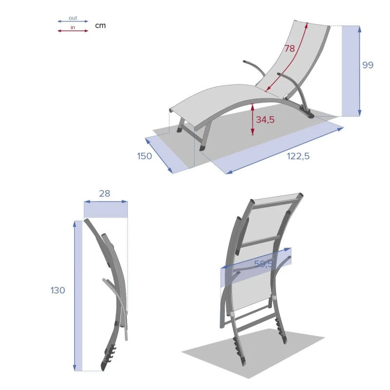 Transat Samba Pliable Anthracite/graphite Hespéride 7 Transat Samba Pliable Anthracite/graphite Hespéride – Image 7