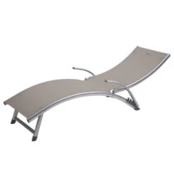 Transat Samba Pliable Et Empilable Taupe Hespéride -NAHAN Jardin Magasin transat samba pliable et empilable taupe hesperide 4