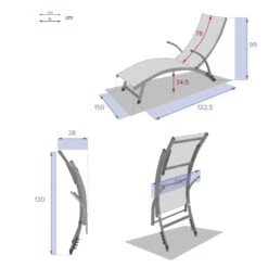 Transat Samba Pliable Grenade/graphite Hespéride -NAHAN Jardin Magasin transat samba pliable grenadegraphite hesperide 6