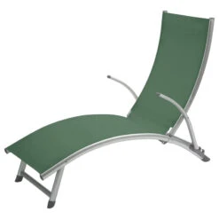 Transat Samba Pliable Et Empilable Vert Olive Hespéride -NAHAN Jardin Magasin transat samba vert olive hesperide 1 4