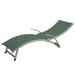 Transat Samba Pliable Et Empilable Vert Olive Hespéride -NAHAN Jardin Magasin transat samba vert olive hesperide 1 5